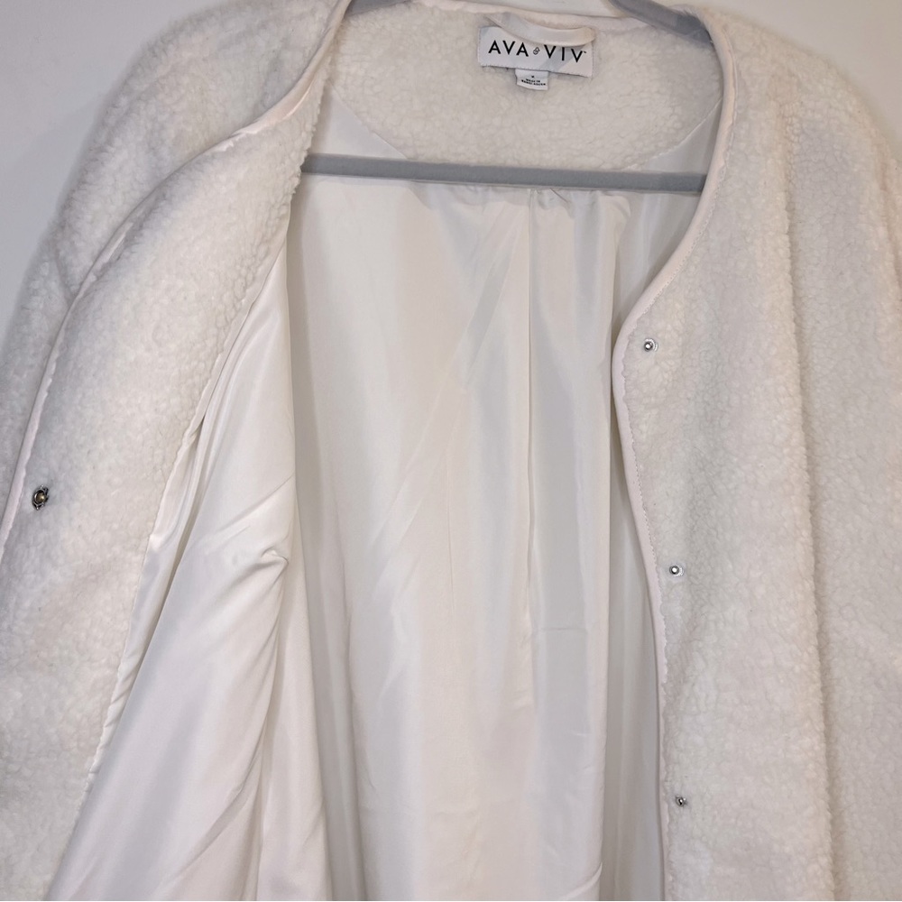 Ava & Viv Sherpa Overcoat Jacket - Size 0x 16/18-… - image 7